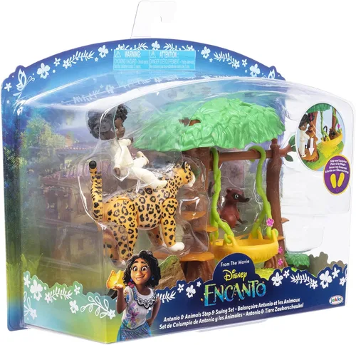 Vista 8 de Disney Encanto Antonio's Animal Swing Playset con figura de Jaguar