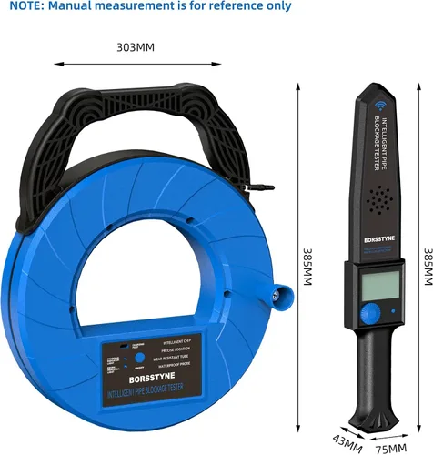 Vista 2 de Localizadores de tuberías Detector de bloqueo de precisión para tuberías de agua tuberías subterráneas Tubos de PVC Tubos de metal Tubos de pared