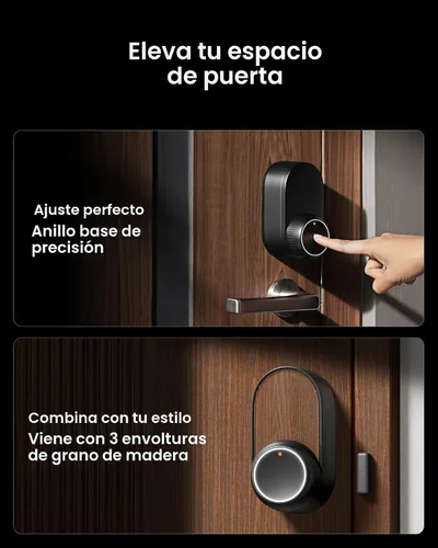 Vista 6 de Smart Lock Ultra con teclado, cerradura de puerta de huellas dactilares, control remoto de aplicación, cerrojo de teclado WiFi integrado, desbloqueo