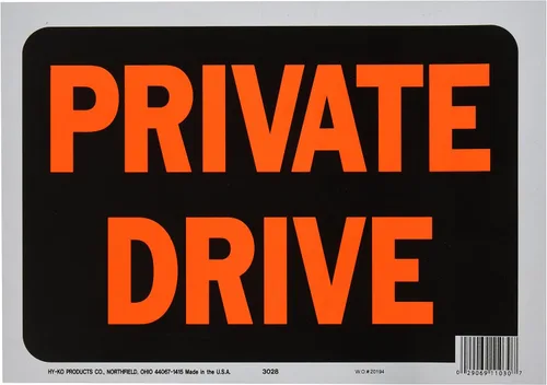 Vista 29 de HY-KO Products 3016 Private Property-Keep Out - Letrero de plástico, 9 "x 12", naranja/negro