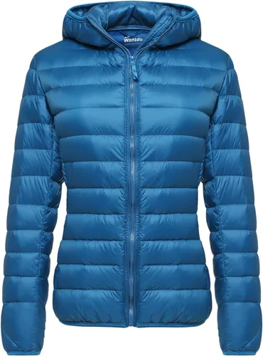 Vista 8 de Wantdo - Chaqueta de plumón corto con capucha para mujer Beige