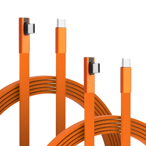 Vista 7 de YACSEJAO Paquete de 2 cables de carga bidireccionales USB C a USB C de 65 W Negro