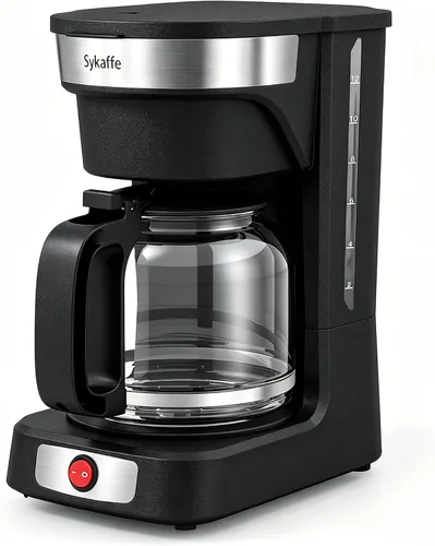 Vista 7 de Cafetera de goteo de 5 tazas, cafetera compacta, pausa y preparación, mantiene el calor, apagado automático, cafetera de 25 onzas, filtro