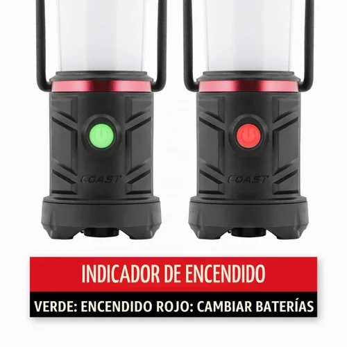 Vista 7 de COAST EAL13 Luz de emergencia LED de doble color, 330 lúmenes, AAA o recargable, a prueba de tormentas, compacta y duradera para acampar
