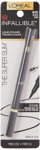 Vista 2 de Lápiz de ojos The Super Slim Eyeliner Infallible, negro, 0.034 oz, de la marca L'Oreal Paris, Negro