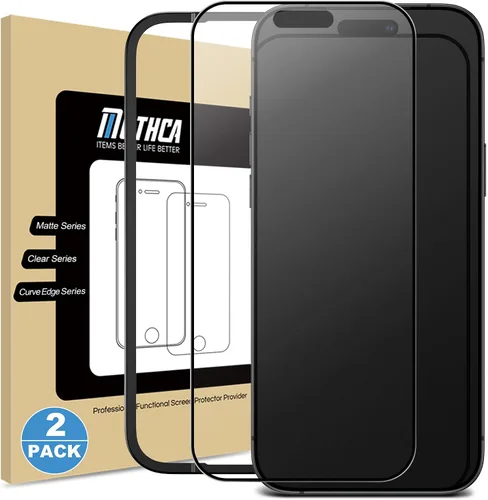 Vista 9 de Mothca Paquete de 2 protectores de pantalla de vidrio mate de cobertura completa para iPhone Air de 6.5 pulgadas, antirreflejos, antihuellas, borde