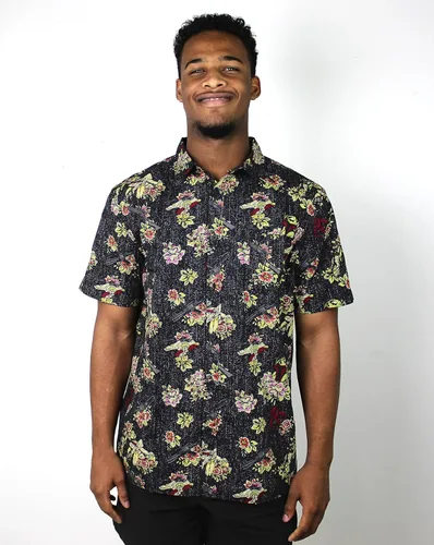 Vista 2 de STAR WARS Boba Fett - Camisa floral con botones para hombre