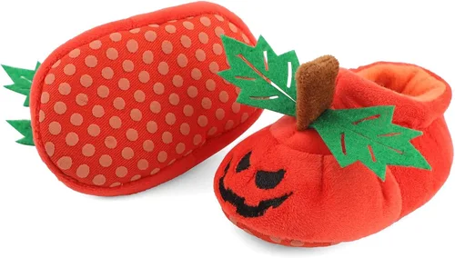Vista 4 de ESTAMICO Baby Boots Infant BoysGirls Halloween Pumpkin Santa Bootie Newborn Soft Soles Infant Crib Shoes