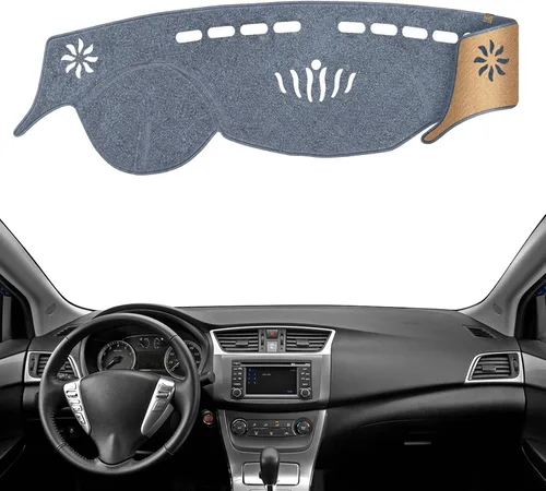 Vista 23 de Alfombrilla Protectora para Salpicadero Compatible con Nissan Altima 2012-2007 (Código de Cuerpo L32, Sin Modelos HUD), Alfombrilla Antirreflejos