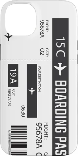 Vista 15 de Tarjeta de embarque de avión, boleto de avión, divertido estuche de regalo de viaje para iPhone 17