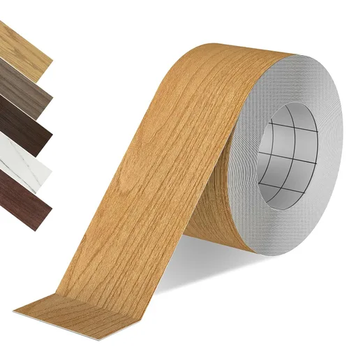 Vista 18 de Bandas de borde de PVC negro, rollo de 1 1/2 "x 10 pies - Borde flexible pre-pegado