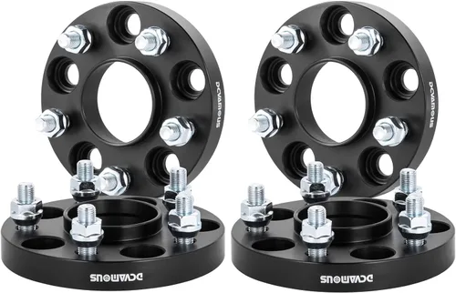 Vista 15 de 4 espaciadores de rueda centrados 5x115 de 1 pulgada con pernos de 0.551 x 0.059 in de orificio del cubo de 2.815 in compatibles con Dodge 5 Lug