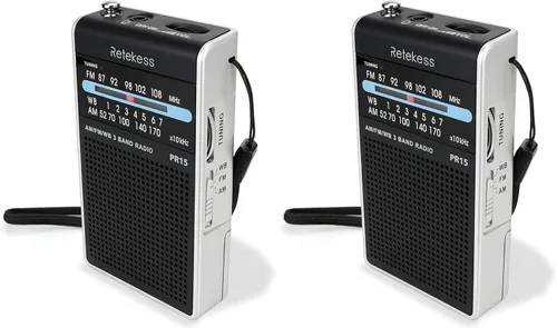 Vista 10 de Retekess Radio meteorológica NOAA de bolsillo PR15, radio de emergencia AM