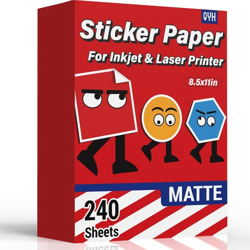 Vista 14 de QYH Papel adhesivo de vinilo transparente imprimible premium, 50 hojas 100 % transparente