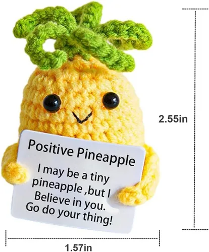 Vista 5 de 2 piezas de piña de apoyo emocional positivo, regalos de piña para mujeres