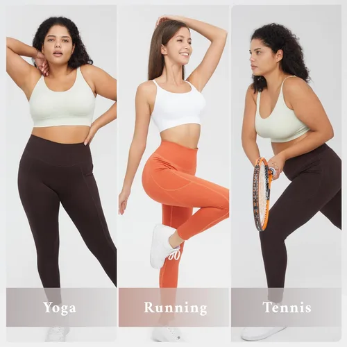 Vista 5 de AMRIY Sujetadores deportivos para mujer, con soporte ligero, acolchado, para entrenamiento, sin costuras, brasier de yoga sin varillas