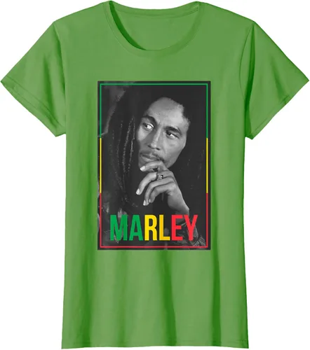 Vista 4 de Camiseta blanca oficial de Bob Marley Photo S Negro
