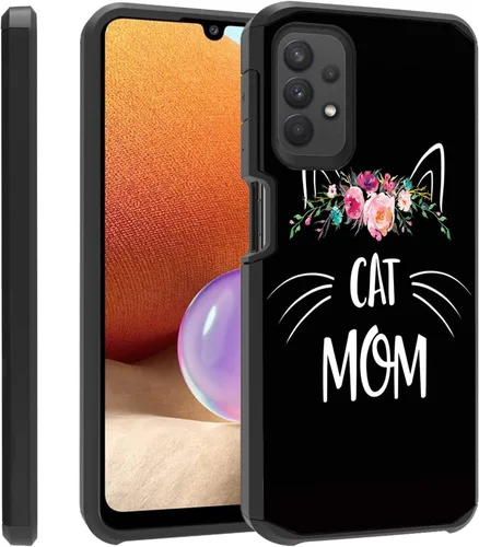 Vista 12 de Funda para teléfono Galaxy A23 5G, resistente 2 en 1 de doble capa híbrida de policarbonato duro y silicona suave a prueba de golpes, funda