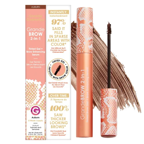 Vista 10 de Grande Cosmetics GrandeBROW - Gel tintado para cejas 2 en 1 + suero para mejorar las cejas