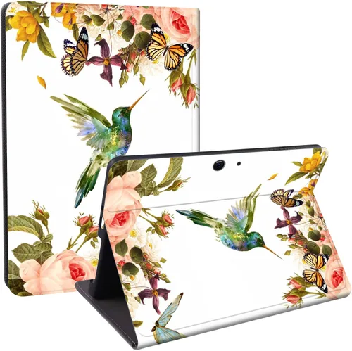 Vista 22 de Funda diseñada para Microsoft Surface Pro 11/10/9, protección ligera, múltiples ángulos, piel sintética, delgada, con función de encendido y apagado