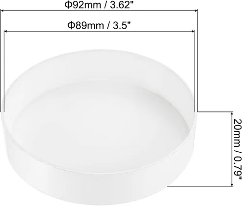 Vista 2 de PATIKIL 3.5"/89mm PVC Pipe End Cap Fitting, paquete de 3 enchufes de acoplamiento de enchufe de grado de muebles para bricolaje, jardín