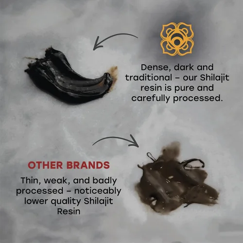 Vista 2 de Resina Altai Shilajit Shilajit pura de 1.76 onzas, Shilajit de grado dorado, suministro para 6 meses, para vitalidad y claridad mental, método