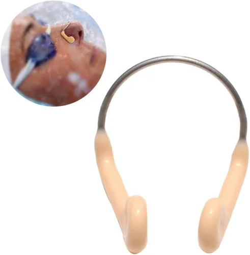 Vista 7 de Clip de nariz de natación, almohadilla de silicona suave, impermeable, protector de tapón de nariz ajustable, cómodo, accesorios de natación unisex