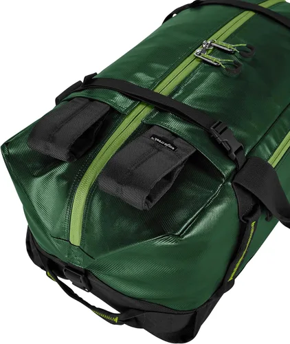 Vista 4 de Eagle Creek Migrate - Bolsa de viaje 100% reciclada, apertura de boca ancha y correas de mochila para guardar, Bosque, 60 L