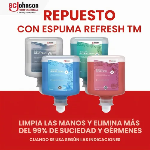 Vista 6 de DEB -AZU1L - DEB Refresh Azure FOAM Wash 33.8 fl oz Recambio, 6/CS