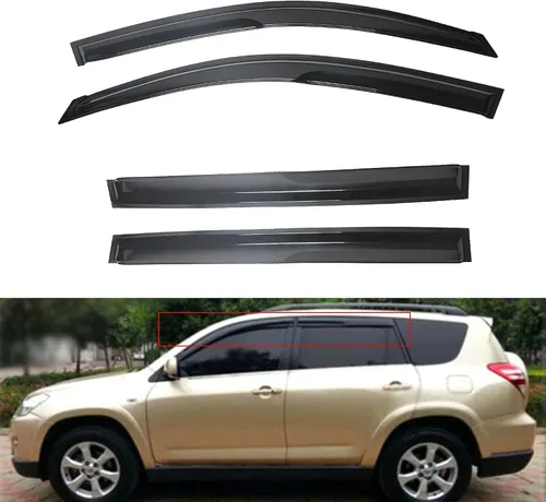 Vista 2 de munirater Deflector Protector de Lluvia de Rejilla de Ventana Lateral de Reemplazo para Toyota Rav4 2006-2012