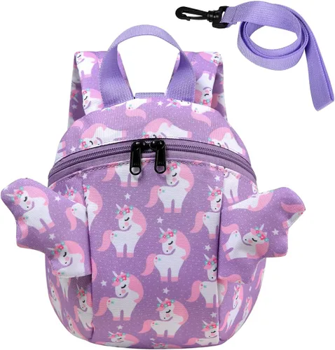 Vista 8 de VASCHY Mini mochila para niños pequeños con correa, mochila pequeña ultraligera para guardería