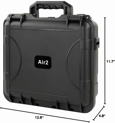 Vista 6 de Estuche rígido para DJI Mavic Air 2/2S Drone, negro, solo funda Compatible con drones DJI Air 2/2S y accesorios, impermeable/a prueba de golpes