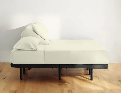 Vista 18 de Juego de sábanas Queen de 800 hilos, parte superior flexible para cama ajustable, juego de sábanas de 4 piezas, 100% algodón egipcio, bolsillo