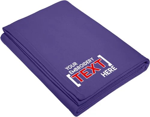 Vista 8 de Printualist Manta de forro polar personalizada, jaspeado atlético, añade tu nombre bordado, manta de recuerdo personalizada para inauguración