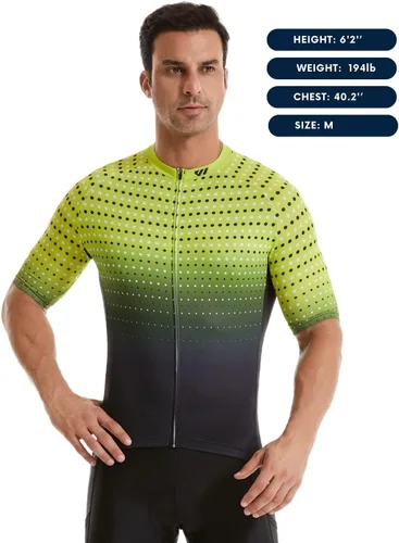 Vista 2 de Lo.gas Maillot de ciclismo para hombre, manga cortalarga, camisas de ciclismo con cremallera completa con bolsillos, ropa de bicicleta de carretera