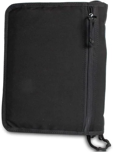 Vista 6 de Cubierta táctica de 3 anillas para papel de 5.5 x 8.5, funda de carpeta de administración de campo militar, con cremallera Cubierta en negro