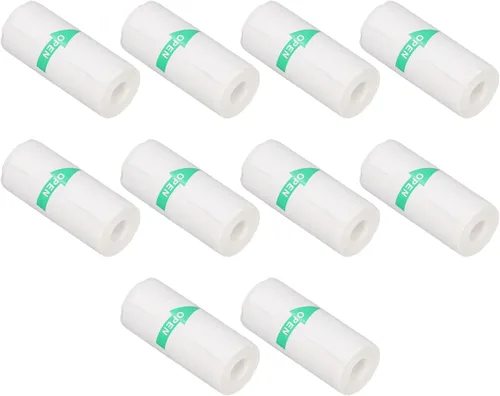 Vista 7 de Papel de impresora térmica, 10 rollos de papel de impresión autoadhesivo, mini papel de impresión de 2.244 x 0.984 in, papel de impresión térmico