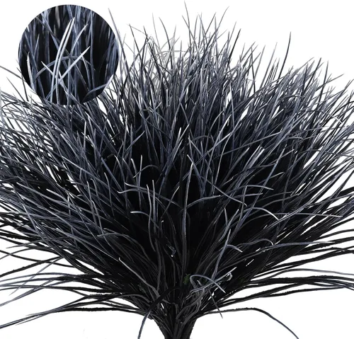 Vista 18 de RECUTMS Flores falsas negras otoño al aire libre vegetación decoración de Negro