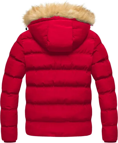 Vista 2 de Pursky Chaqueta acolchada impermeable para hombre, abrigos de burbujas de invierno, parka de esquí con capucha