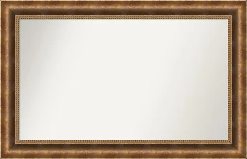 Vista 915 de Amanti Art Espejo de pared personalizado no biselado (25 x 25 pulgadas), marco de bronce acentuado, varios tamaños personalizados, espejo de baño