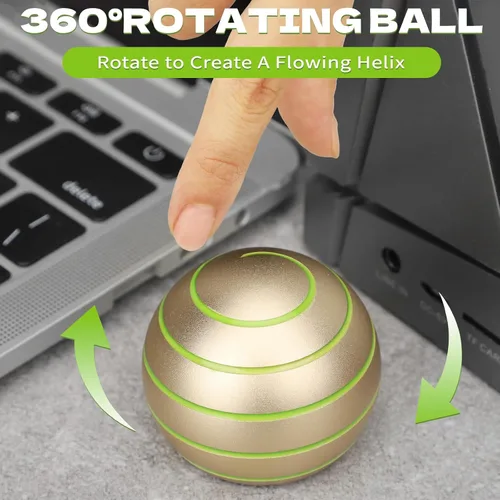 Vista 3 de Dilabnba Kinetic Spinner - Bola de juguete de metal para niños y adultos, cuerpo completo, ilusión óptica, alivio del estrés, giroscopio, regalo