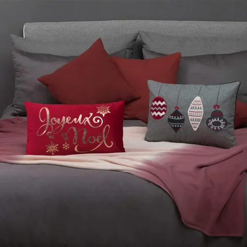 Vista 7 de KINGROSE Funda de almohada decorativa de papel de aluminio dorado, funda de cojín de terciopelo con copos de nieve para Navidad, dormitorio, sofá