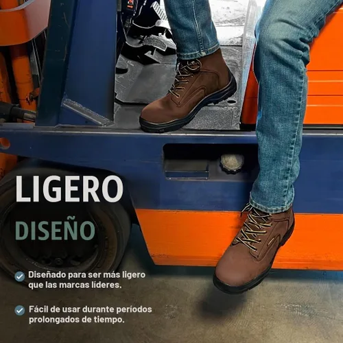 Vista 5 de EVERBOOTS - Botas de trabajo de cuero impermeables para hombre, modelo ultra seco, ligeras, botas de tobillo para construcción, techos, caza