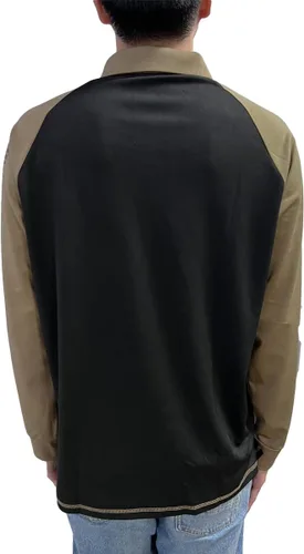 Vista 3 de HARGLESMAN Polo de manga larga con bandera estadounidense para hombre