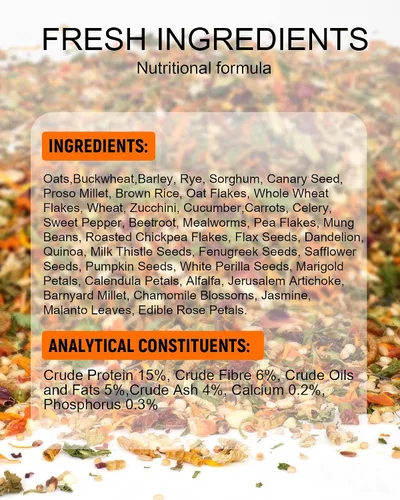Vista 3 de Niteangel Nature Golden Hamster Food: 500g/17.63oz Dieta completa