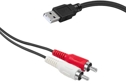 Vista 5 de Duttek Cable USB a RCA, cable auxiliar de audio RCA, USB 2.0 macho a 2 RCA macho, convertidor AV A/V, adaptador estéreo de divisor en Y para captura