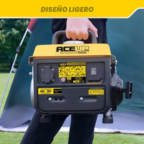 Vista 3 de Aceup Energy - Generador a gasolina de 1000 W, pequeño, portátil, para campamento, ultraligero, cumple con las normativas de la EPA y la CARB