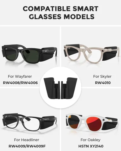 Vista 7 de Ray-Ban Meta Smart - Protectores laterales de gafas inteligentes, protectores laterales de seguridad, accesorios compatibles