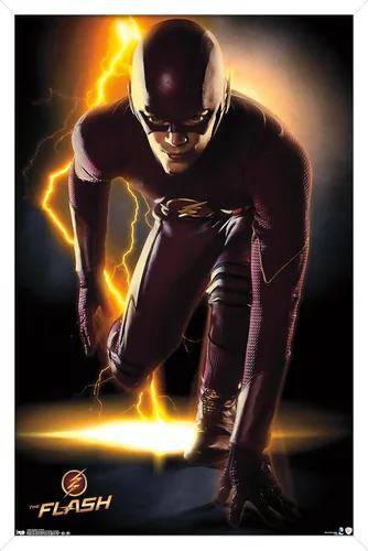 Vista 13 de Trends International DC Comics TV - The Flash - Póster de pared de retrato, 14.725 x 22.375 pulgadas, versión enmarcada de madera de granero