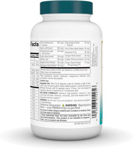 Vista 3 de Source Naturals Fórmula de Bienestar Vitaminas Bio-Alineadas y Defensa Herbal, SN1425, 1
